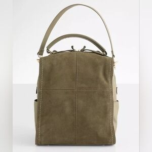Never Used - Luxe Convertible Backpack - Olive Green w/ Gold